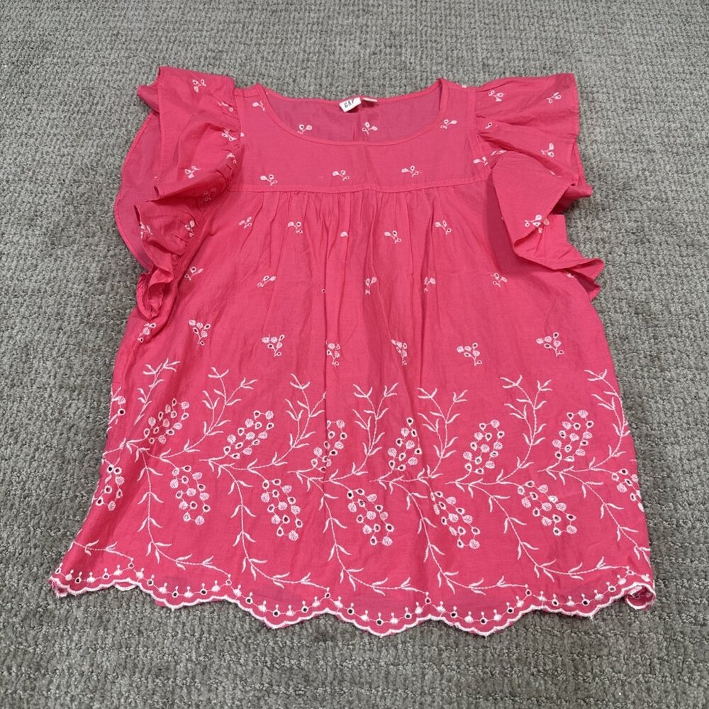 Gap Blouse Pink Cap Sleeve Women’s Size XS